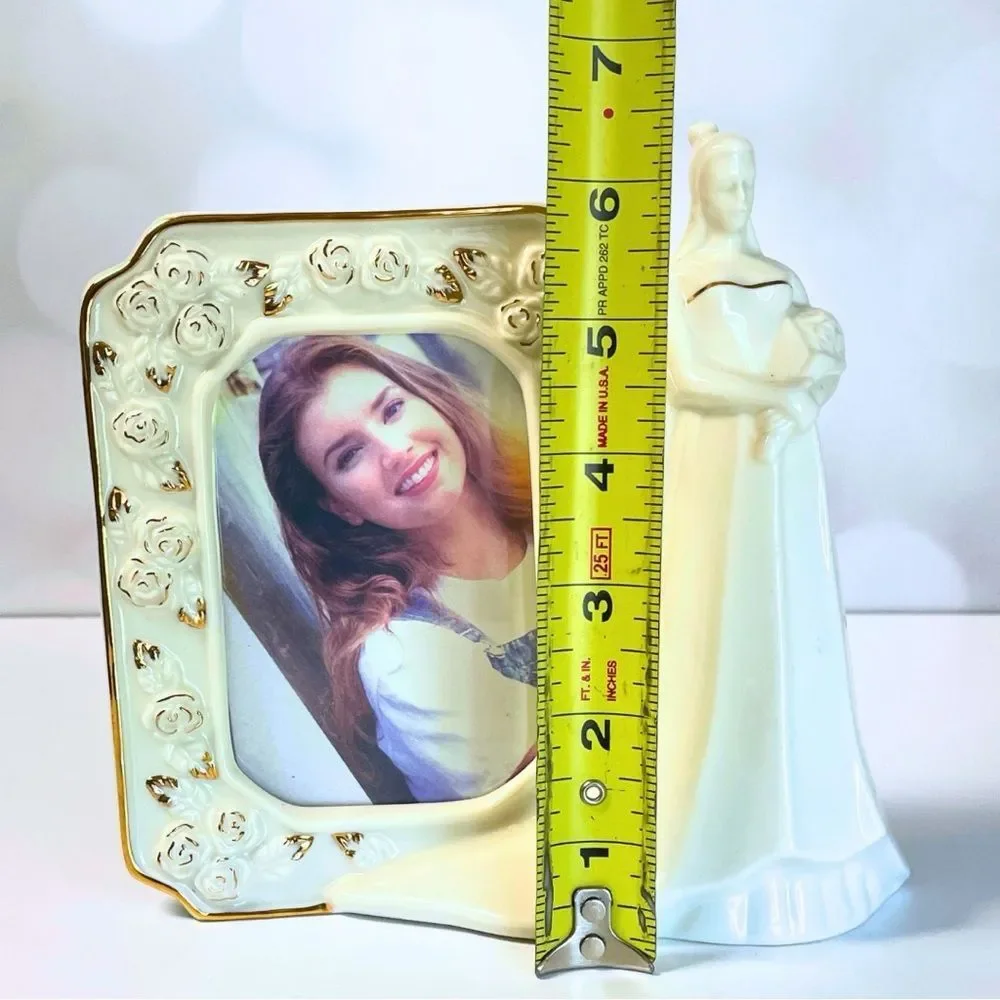 Mikasa “Wedding Bells” Ivory Porcelain Picture Frame with 24K Gold Accents